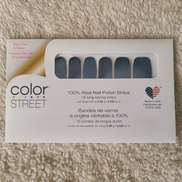 Color Street Blue in Peru 100% Real Nail Polish Strips - Picture 1 of 4